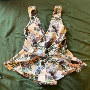Floral Plunge Top
